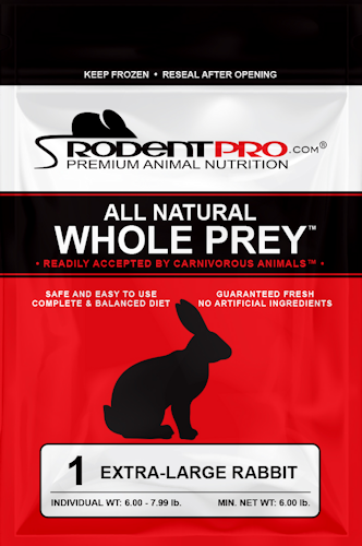 Extra-Large Frozen Rabbits for Snakes (1 Per Bag)
