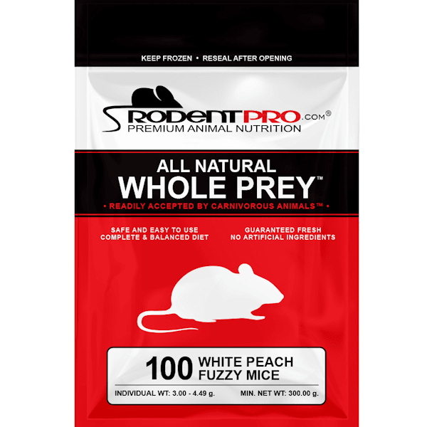 White Peach Fuzzy Feeder Mice Online (100 Per Bag)